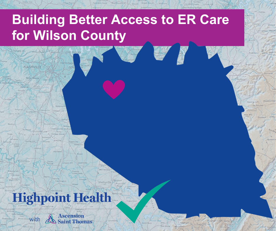Building Better Access to ER Care for Wilson County Wilson County map